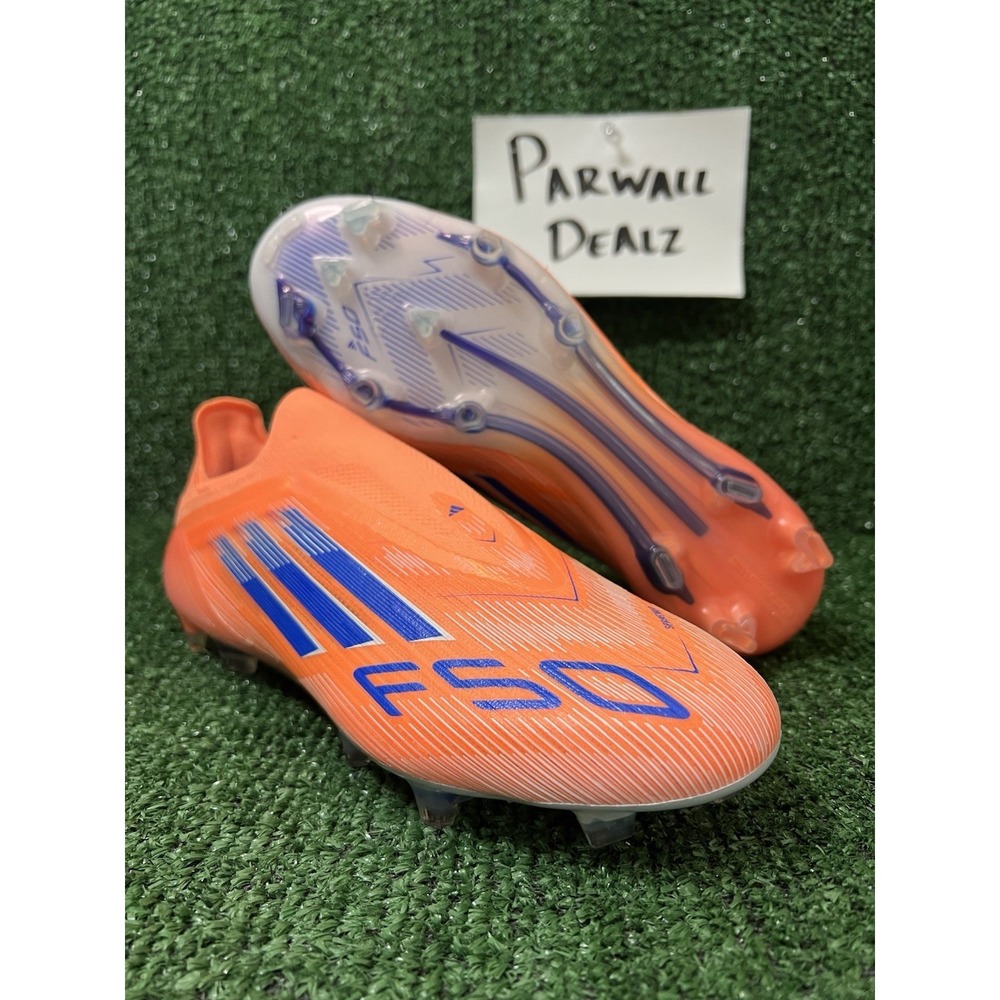 Adidas F50 Elite Laceless FG Soccer Cleats Orange Men's 5.5 Women's 6.5 JH7626